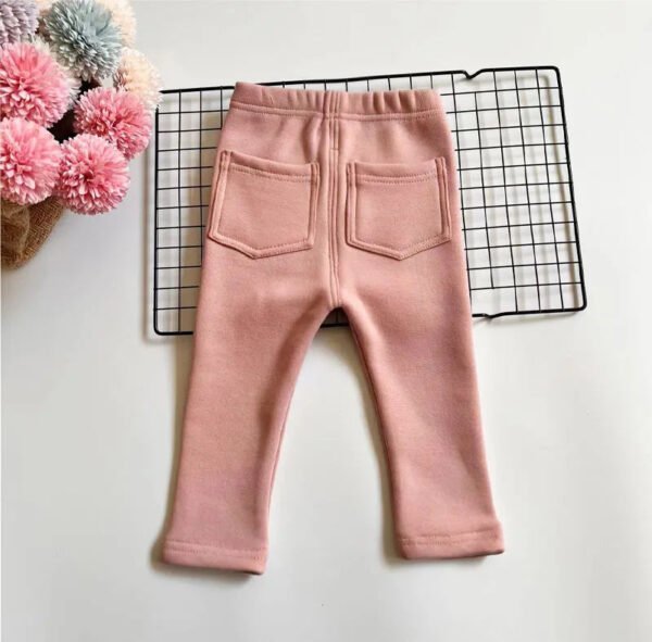 Children's Jeans Boys and Girls' Solid color Thin Velvet Elastic Belt Jeans Infant Elastic Denim Pants1-6Y - Image 8