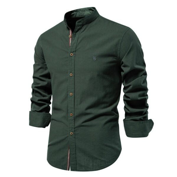 AIOPESON 100% Cotton Social Shirt Men Solid Color Long Sleeve High Quality Brand Shirt for Men Spring Stand Casual Men's Shirts - Image 13