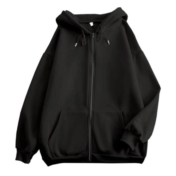 Fashion Mens Jacket Coat Long Sleeve Sweatshirts Oversized Zipper Hoodies Streetwear Loose Man Hoodies Casual Jacket - Image 9