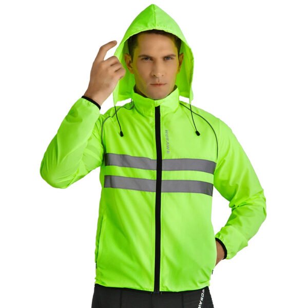WOSAWE Cycling Windbreaker Men Packable Windproof Reflevtive Jacket Running Biking Hiking Riding Wind Coat MTB Bicycle Jersey - Image 3