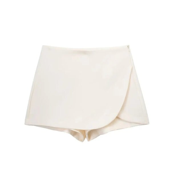 TRAF 2024 Black Mini Skirt Shorts Woman Fashion Asymmetric Skort For Women High Waist Short Skirts Woman Summer Casual Shorts - Image 6