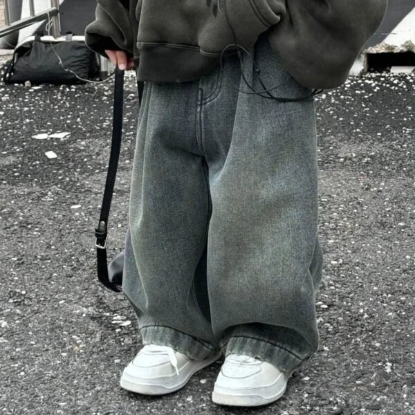 Winter Plush Kids Pants New Children's Clothing Jeans for Boys Lining Thicken Denim Trousers Baby Warm Casual Kids Denim Pants - Image 2