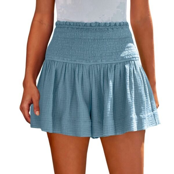 Ladies Casual Large Solid Color Breathable Fashion Wide Leg Shorts Shorts for Women Women's Shorts Summer Womens Shorts Elegant - Image 3