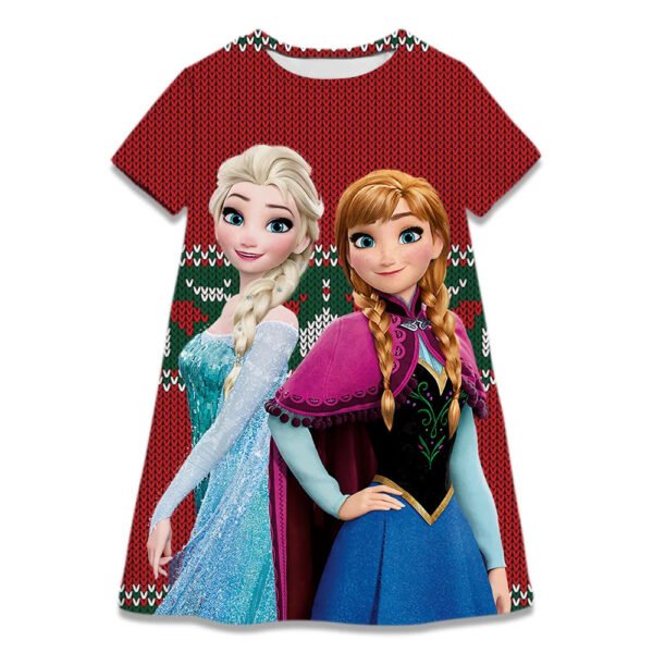 Hot Sale Kids Girl Cosplay Snow Queen Top Disney Frozen Elsa And Anna Princess Dress for 2-8 Years Girls Birthday Party Dresses - Image 4