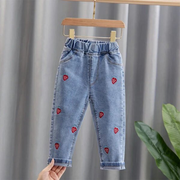 Kids Baby Girls Casual Clothes Jeans Pink Bow Trousers Toddler Infant Denim Clothing Pants Children Bottoms 1 2 3 4 5 6  Years - Image 11