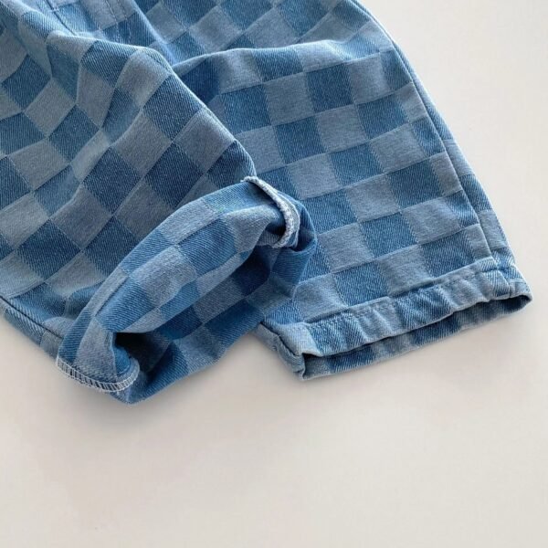 MILANCEL 1-5Y Children Jeans Boys Denim Pants Mid Waist Girls Trousers Fashion Kids Plaid Pants - Image 6