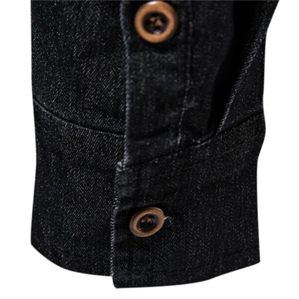 AIOPESON Brand Elastic Cotton Denim Shirt Men Long Sleeve Quality Cowboy Shirts for Men Casual Slim Fit Mens Designer Clothing - Image 5
