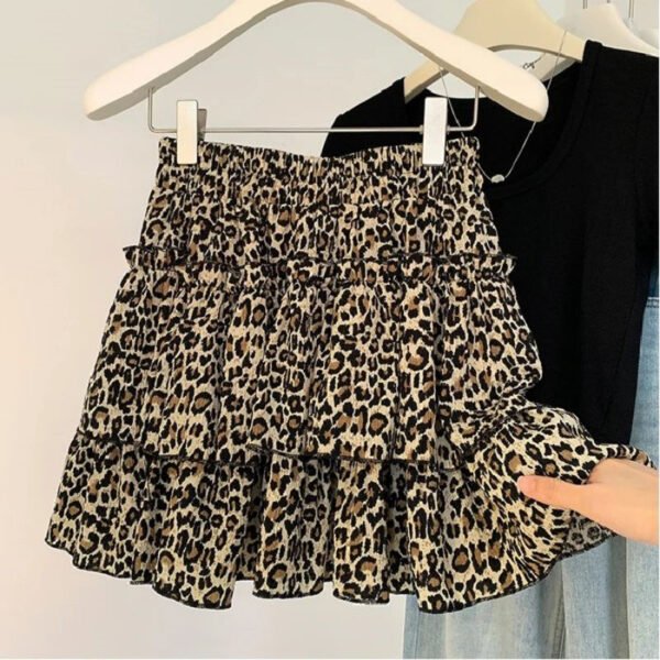 Bengal Stripe Pleated Short Skirt Women's Spring Summer Autumn American Retro A-Line Mini Skirt Puffy Sweet Spicy Girl Half-l... - Image 5