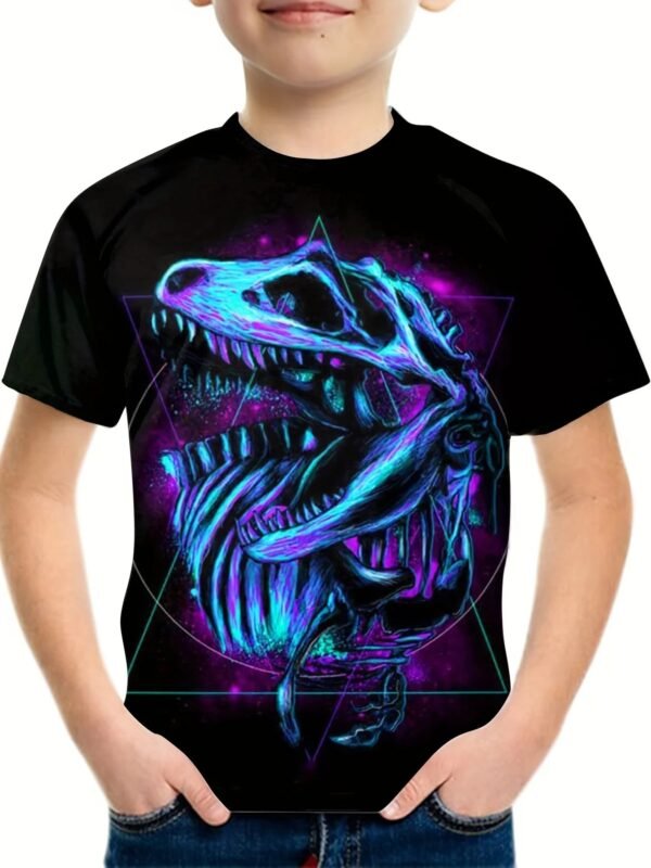 Children's Clothing Boys Tshirt Short Sleeve Child T-Shirt 3D Dinosaur Print Casual Kids Summer Clothes Girls Clothes Tops Tee - Image 10