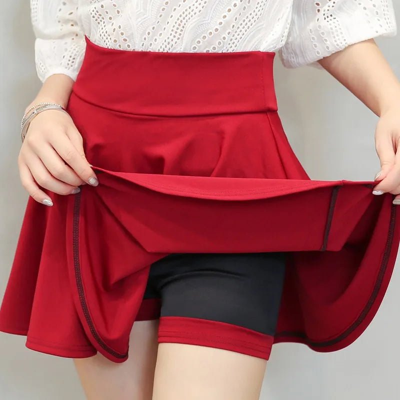Women's Basic Skirt Summer Shorts Skirt Fashion Versatile School Pleated Casual Mini Skater Plus Size 4XL Fluffy Flared Skirt - Image 9