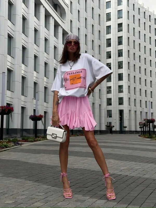 Wolfeel Summer White Mini Skirt High Waist Sexy Cute Ruffle Vintage Tennis Skirt  Elastic Waist Tutu Short Skirts for Women - Image 4