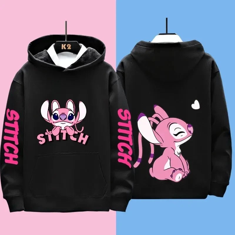 Miniso Funny Anime Autum Winter Men Women Hoodie Children Clothe Kid Girl Boy Lilo and Stitch Sweatshirt Manga Hoody Baby Casual - Image 4
