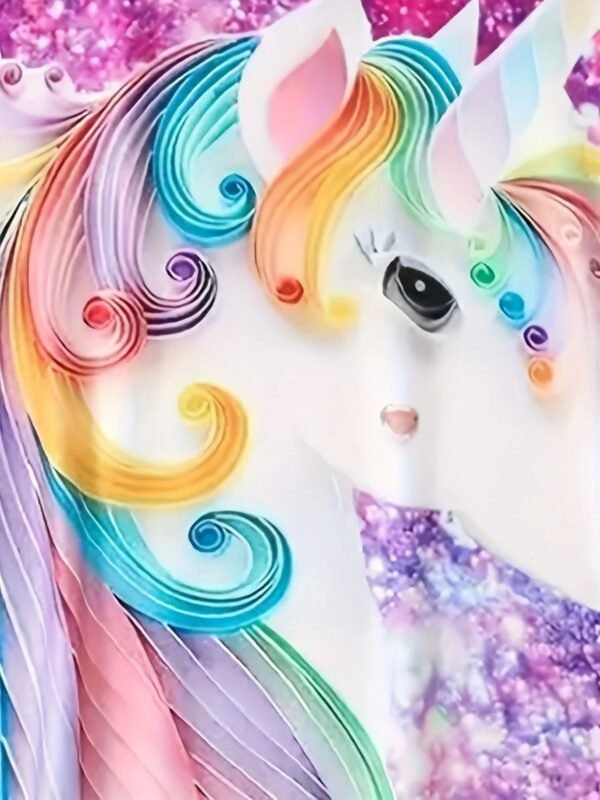 Girls Starry Unicorn Digital Print Round Neck Short Sleeve Party Casual Dress - Image 6