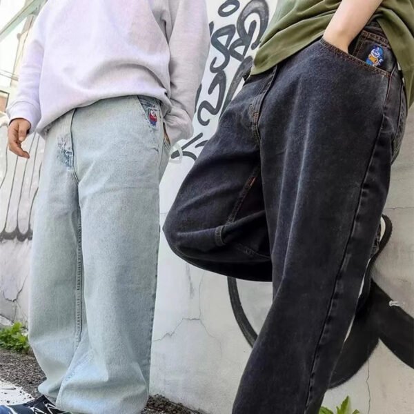 Y2K Big boy Jeans for Men Streetwear Baggy Jeans Embroidery Denim Leisure Simple Dime Pants Women Jeans Mujer Hot traf jean - Image 2