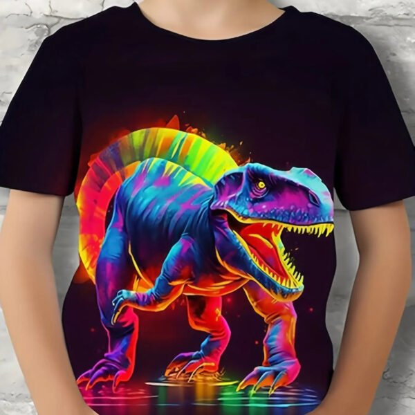 Children's Clothing Boys Tshirt Short Sleeve Child T-Shirt 3D Dinosaur Print Casual Kids Summer Clothes Girls Clothes Tops Tee - Image 5