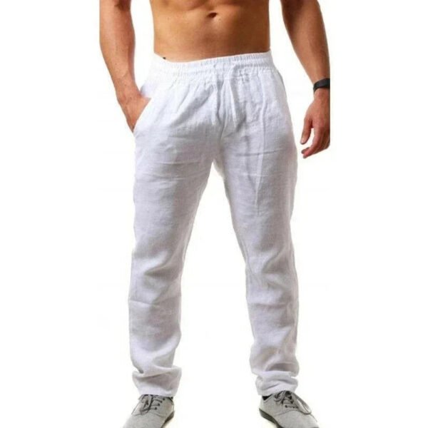 2024 Spring/Summer New Men's Cotton Linen Pants Summer Fashion Casual Solid Color Loose Plus Size M-4XL - Image 6
