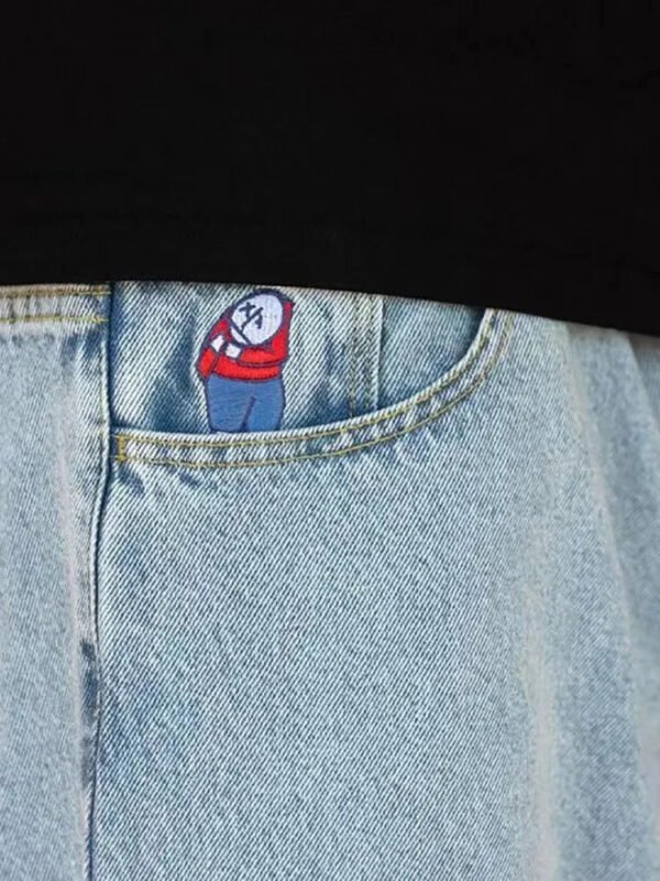 Y2K Big boy Jeans for Men Streetwear Baggy Jeans Embroidery Denim Leisure Simple Dime Pants Women Jeans Mujer Hot traf jean - Image 6