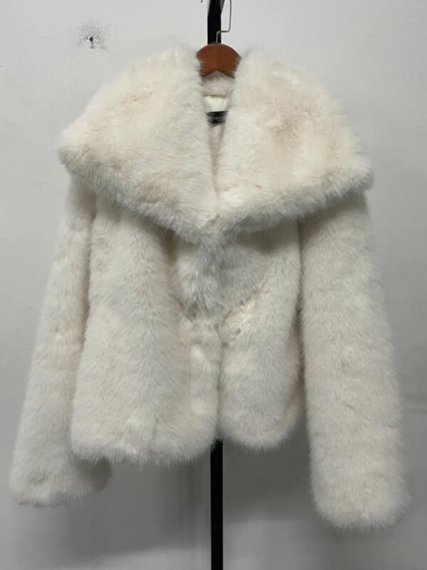 LGRQ 2025 new autumn and winter fashion women clothes turn-down collar fur full sleeves cardigan female coat tide WQ1004700 - Image 5