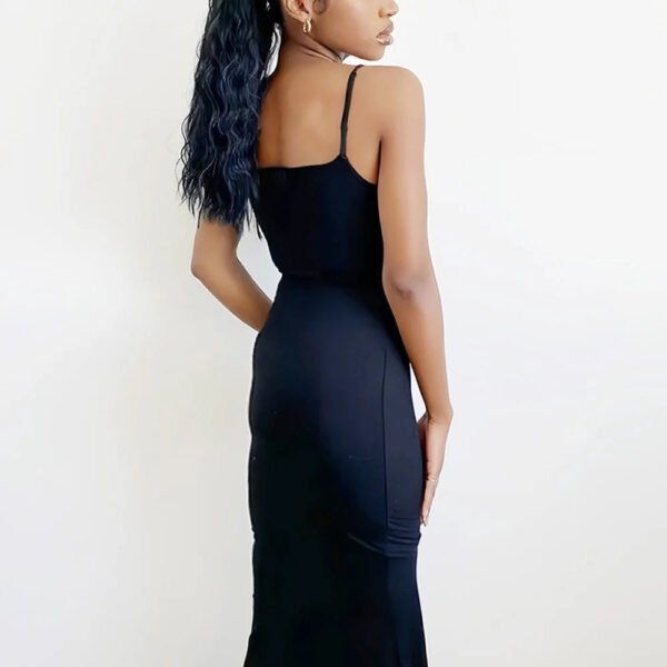 Casual Lounge Slip Long Dress Sexy Sleeveless Backless Bodycon Maxi Dresses - Image 4