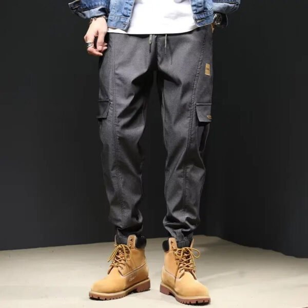 2024 new overalls men spring and fall trend men's casual pants Fashion handsome street style long pants nine-point pants - Image 10