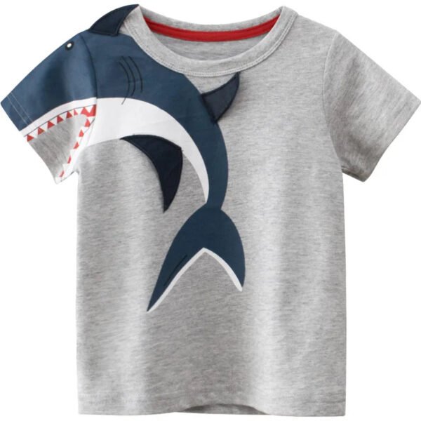 Children Short Sleeve T-shirts Korean Version Kids Clothing Boy Baby Cotton Tees 2-9 Years Summer Cartoon Tops - Image 2