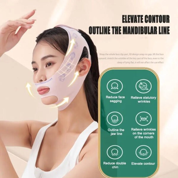 Chin Cheek Slimming Bandage V Shaper V Line Lifting Mask Face Lifting Anti Wrinkle Strap Band Sleeping Mask Beauty Health - Image 2