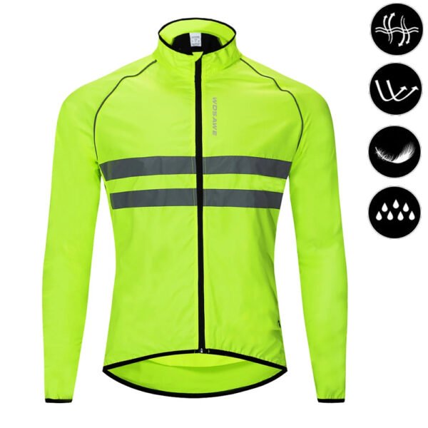 WOSAWE Cycling Windbreaker Men Packable Windproof Reflevtive Jacket Running Biking Hiking Riding Wind Coat MTB Bicycle Jersey - Image 14