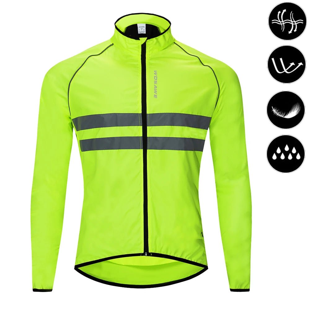 WOSAWE Cycling Windbreaker Men Packable Windproof Reflevtive Jacket Running Biking Hiking Riding Wind Coat MTB Bicycle Jersey - Image 16