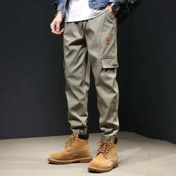 2024 new overalls men spring and fall trend men's casual pants Fashion handsome street style long pants nine-point pants - Image 8