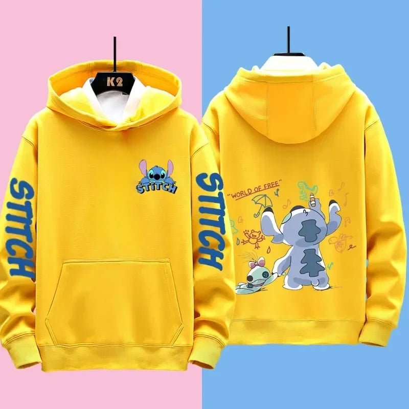 Miniso Funny Anime Autum Winter Men Women Hoodie Children Clothe Kid Girl Boy Lilo and Stitch Sweatshirt Manga Hoody Baby Casual - Image 3
