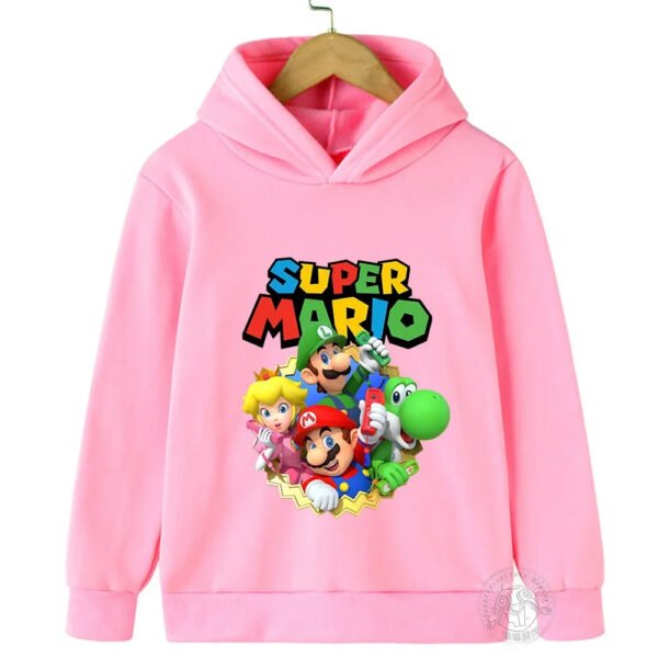 2024 New Game Marios Hoodie Children's Sweatshirt Marios Pullover Fashion Boys and Girls Clothing - Image 4