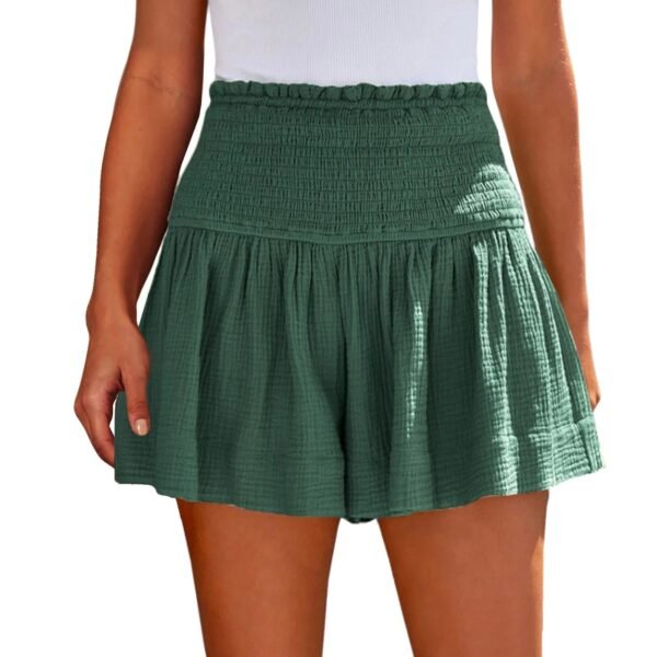 Ladies Casual Large Solid Color Breathable Fashion Wide Leg Shorts Shorts for Women Women's Shorts Summer Womens Shorts Elegant - Image 6