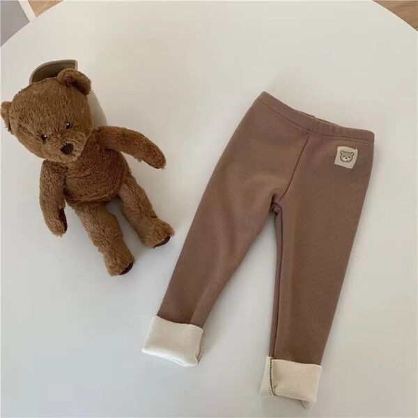 Korean Autumn Winter New Children One Piece Leggings Unisex Boys Girls Baby Cold Prevent Warm Cartoon Elastic Bound Feet Pants - Image 3