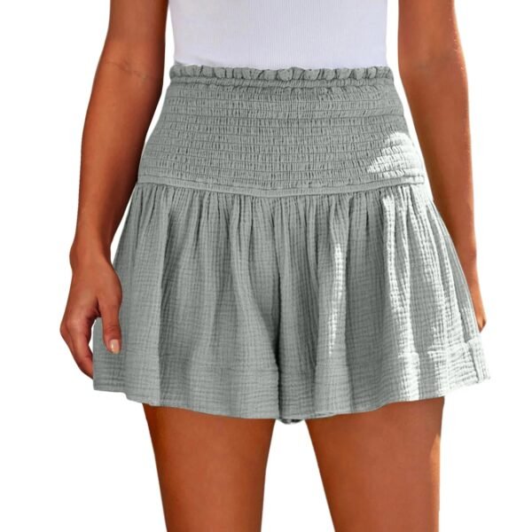 Ladies Casual Large Solid Color Breathable Fashion Wide Leg Shorts Shorts for Women Women's Shorts Summer Womens Shorts Elegant - Image 4
