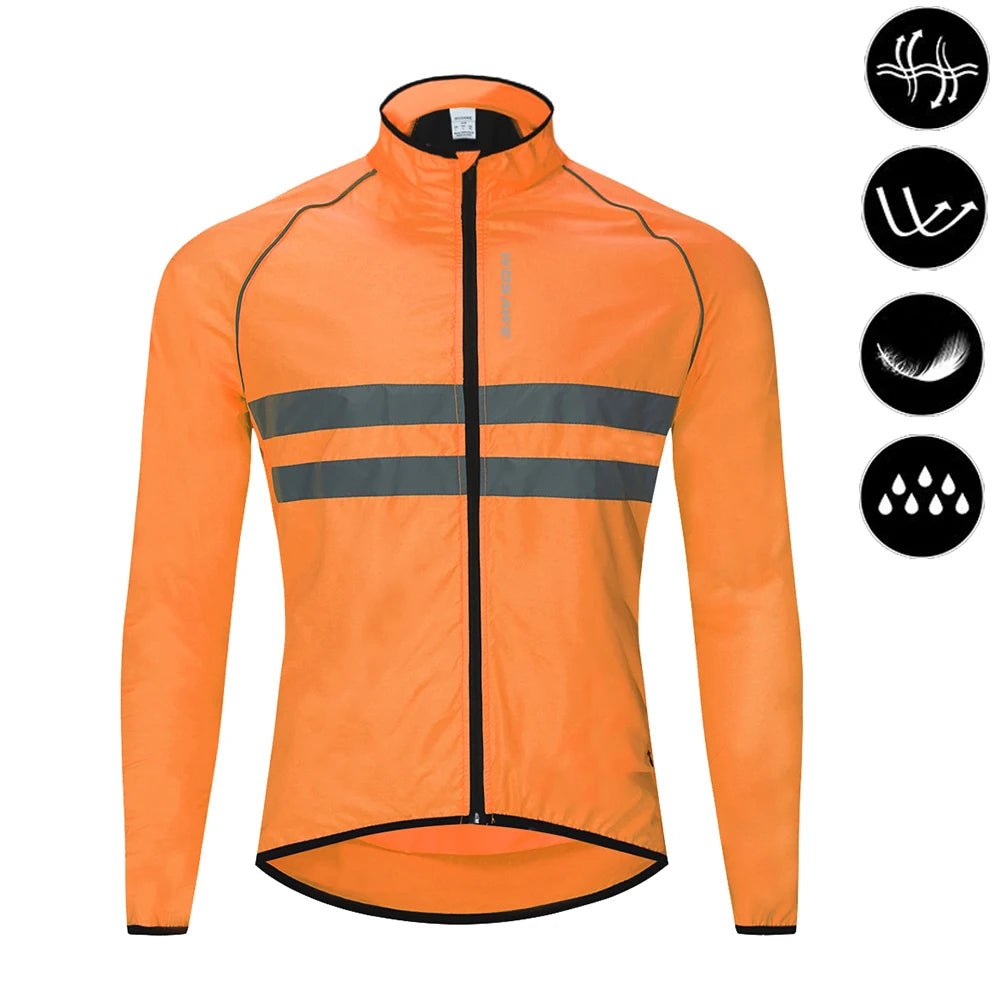 WOSAWE Cycling Windbreaker Men Packable Windproof Reflevtive Jacket Running Biking Hiking Riding Wind Coat MTB Bicycle Jersey - Image 7