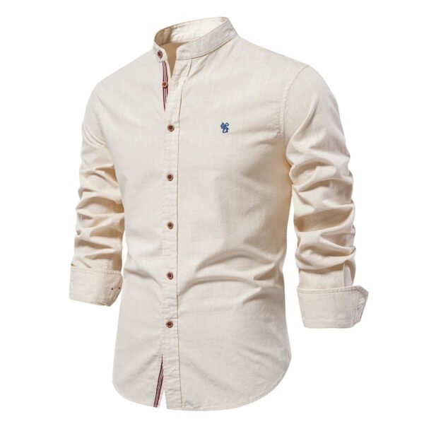 AIOPESON 100% Cotton Social Shirt Men Solid Color Long Sleeve High Quality Brand Shirt for Men Spring Stand Casual Men's Shirts - Image 12