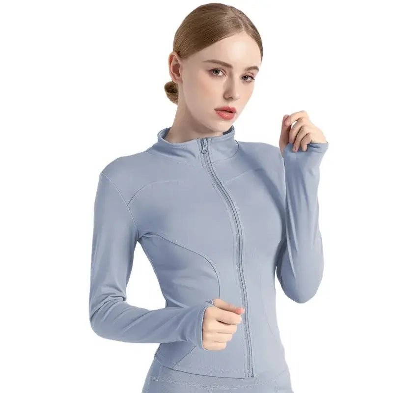 Jackets for Women Fit Coat Women Women Jacket Zippers Casual Wear Long Sleeve Tight Yoga Clothing Slimming Yoga Sports Jacket - Image 6