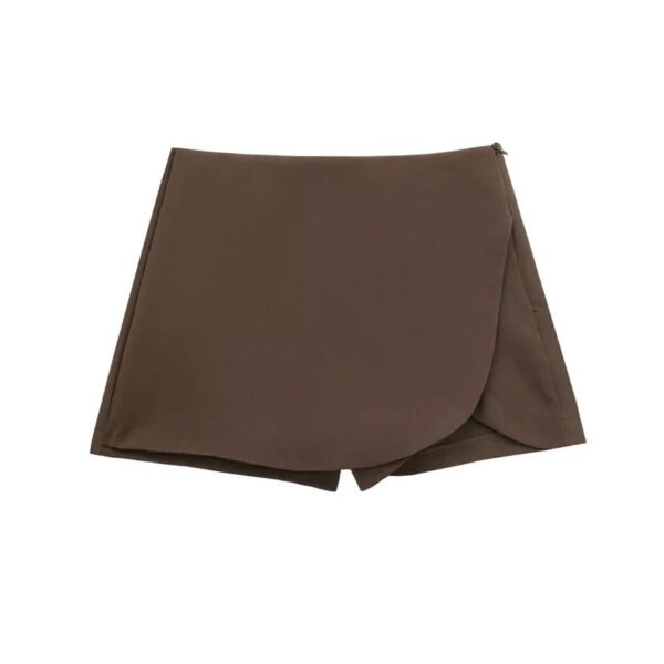 TRAF 2024 Black Mini Skirt Shorts Woman Fashion Asymmetric Skort For Women High Waist Short Skirts Woman Summer Casual Shorts - Image 5
