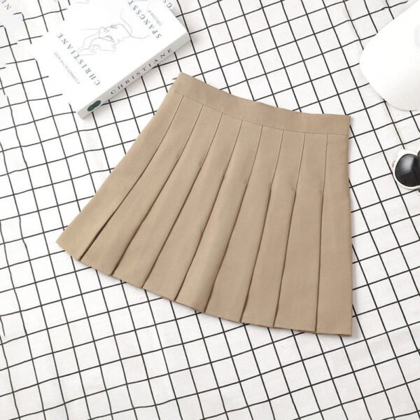 Brown Skirt Ladies 2022 Summer Clothes Women's High Waist Harajuku Korean Style Black Mini Pleated Skirt For School Girl Uniform - Image 11