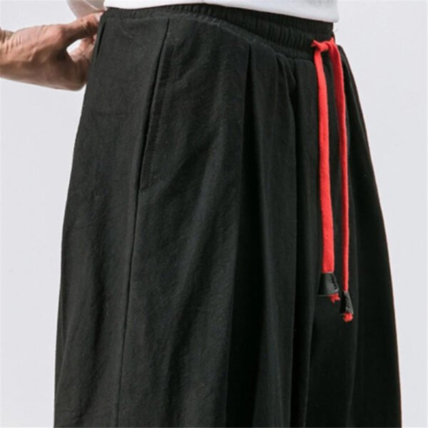 FGKKS New Oversize Men Loose Harem Pants Autumn Chinese Linen Overweight Sweatpants High Quality Casual Brand Trousers Male - Image 5