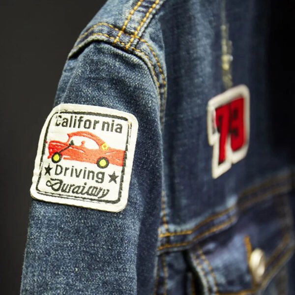 Male Jean Coats Slim Fit with Print Men's Denim Jacket Punk Lxury Clothing Large Size Worn New in Cowboy Fast Delvery G Designer - Image 3