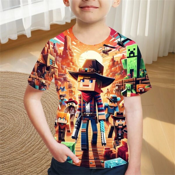 Children's Clothing Adventure Style Boys Clothes Cartoon T-Shirt for a Boy Fashion 2024 Baby Summer Clothes O-Neck Children Top - Image 5