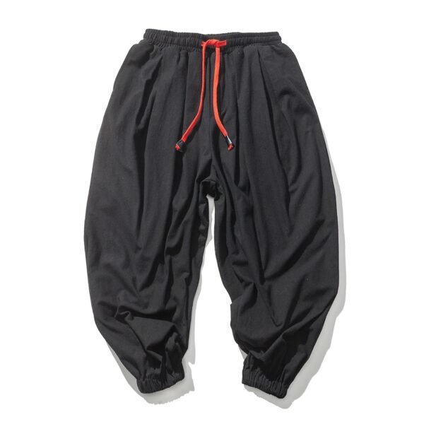 FGKKS New Oversize Men Loose Harem Pants Autumn Chinese Linen Overweight Sweatpants High Quality Casual Brand Trousers Male - Image 3
