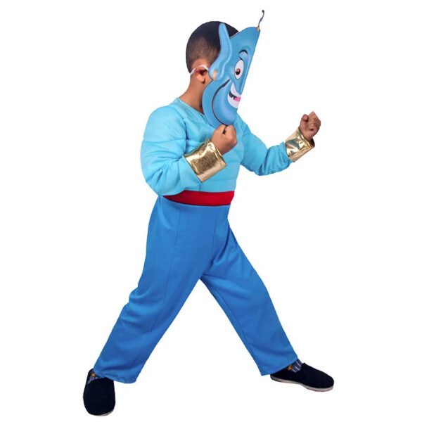 Umorden Arab Fairy Tales Muscle Lamp Genie Costume Child Kids Toddler 2-4Y 4-10Y Book Week Purim Halloween Costumes With Mask - Image 3