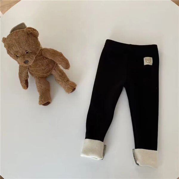 Korean Autumn Winter New Children One Piece Leggings Unisex Boys Girls Baby Cold Prevent Warm Cartoon Elastic Bound Feet Pants - Image 2