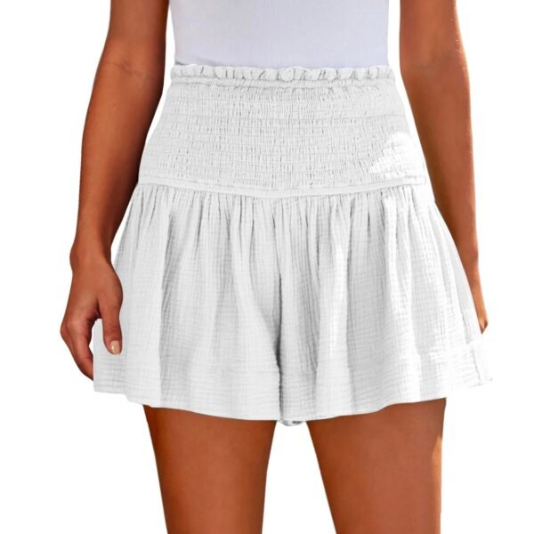 Ladies Casual Large Solid Color Breathable Fashion Wide Leg Shorts Shorts for Women Women's Shorts Summer Womens Shorts Elegant - Image 11
