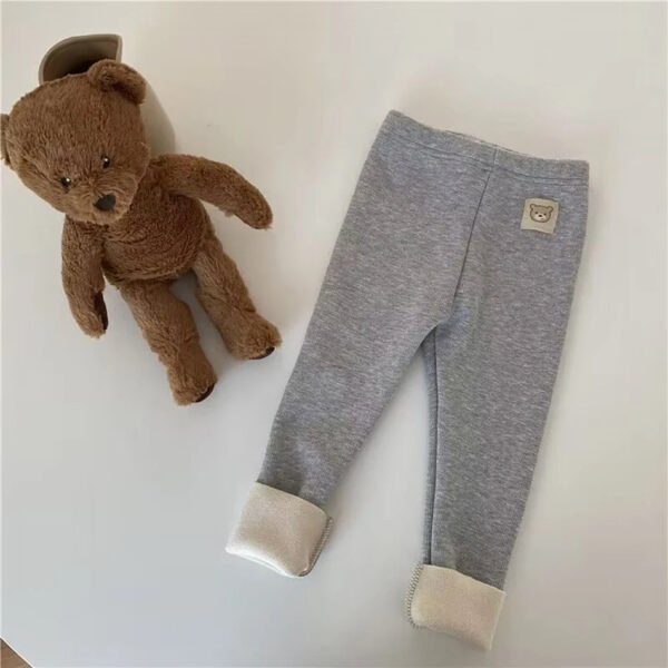 Korean Autumn Winter New Children One Piece Leggings Unisex Boys Girls Baby Cold Prevent Warm Cartoon Elastic Bound Feet Pants - Image 4