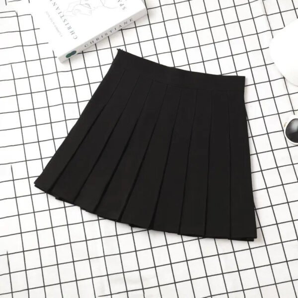 Brown Skirt Ladies 2022 Summer Clothes Women's High Waist Harajuku Korean Style Black Mini Pleated Skirt For School Girl Uniform - Image 9