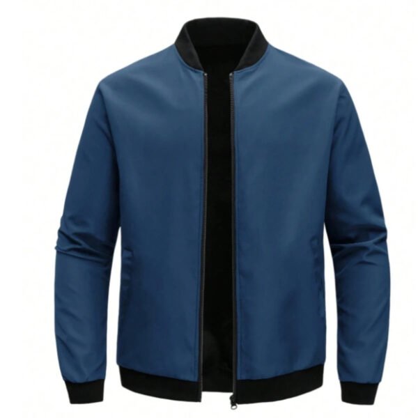 2024 Spring and Autumn New Baseball Collar Short Loose Solid Color Jacket Men's Business Casual Thin Coat Trend - Image 9