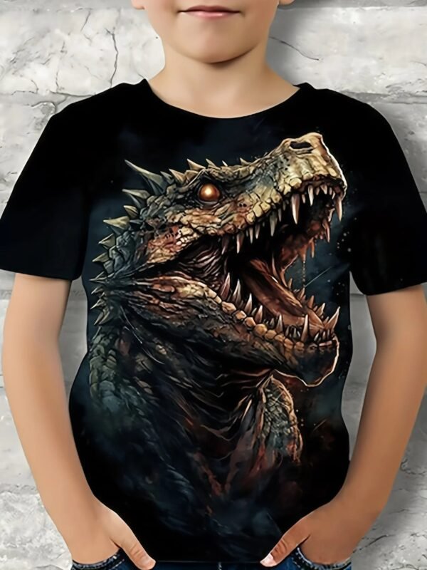 Children's Clothing Boys Tshirt Short Sleeve Child T-Shirt 3D Dinosaur Print Casual Kids Summer Clothes Girls Clothes Tops Tee - Image 11